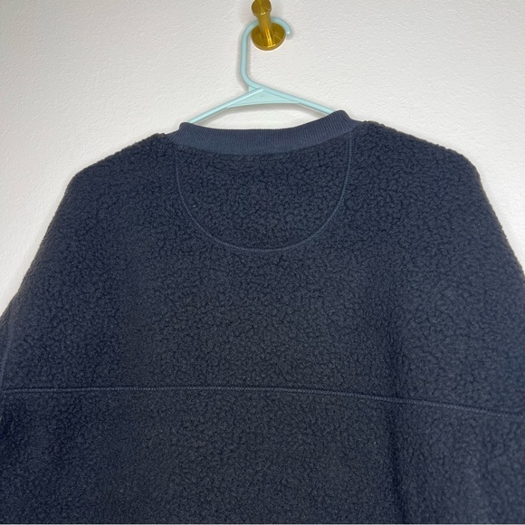 Everlane Black The ReNew Fleece Oversized Crew Teddy Sweatshirt Sz S NWT - Picture 11 of 13